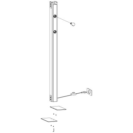 Eglo - Lampadaire 4xE27/60W/230V