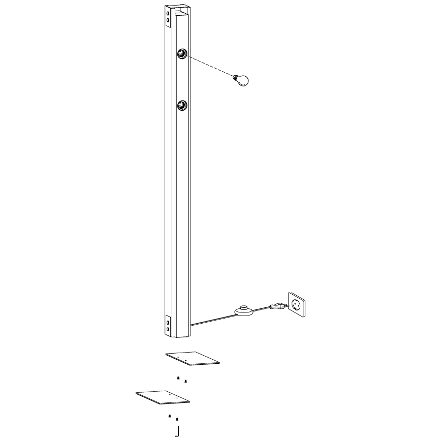 Eglo - Lampadaire 4xE27/60W/230V