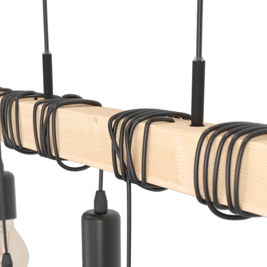 Eglo - Hanglamp aan een koord TOWNSHEND 6xE27/60W/230V - FSC gecertificeerd