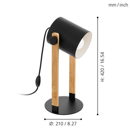 Eglo - Tafellamp 1xE27/28W/230V