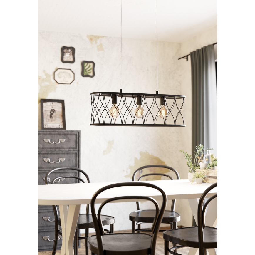 Eglo - Hanglamp aan een koord 3xE27/40W/230V