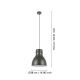 Eglo - Hanglamp aan een koord 1xE27/60W/230V grijs