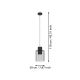 Eglo - Hanglamp aan koord 1xE27/40W/230V diameter 20 cm zwart