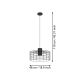 Eglo - Hanglamp aan koord 1xE27/40W/230V diameter 48 cm zwart