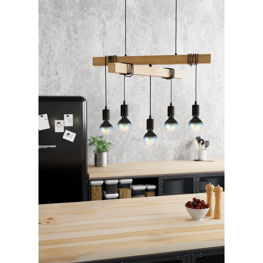 Eglo - Suspension filaire TOWNSHEND 5xE27/60W/230V