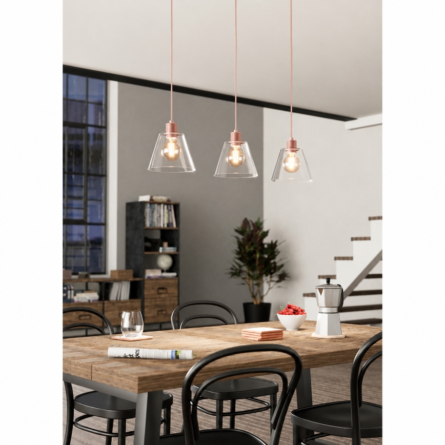 Eglo - Suspension filaire 3xE27/40W/230V