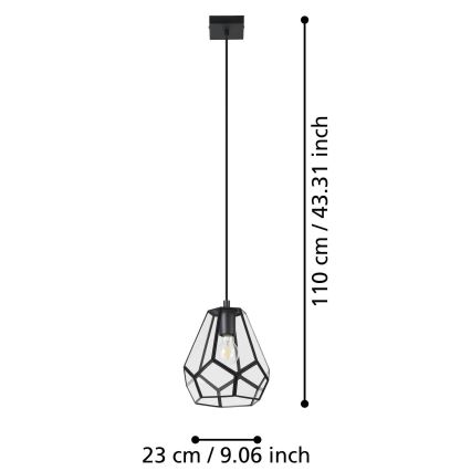 Eglo - Suspension filaire 1xE27/40W/230V