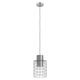 Eglo - Hanglamp aan koord 1xE27/40W/230V diameter 20 cm zilver