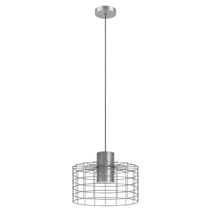 Eglo - Hanglamp aan een koord 1xE27/40W/230V d. 38 cm zilver