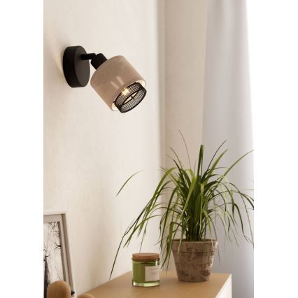 Eglo - Spot mural 1xE14/40W/230V noir/beige