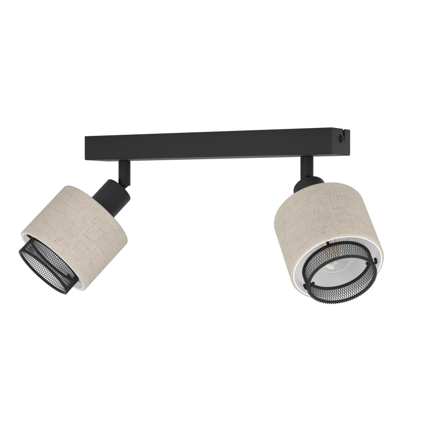 Eglo - Applique murale 2xE14/40W/230V noir/beige