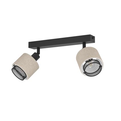 Eglo - Wandlamp 2xE14/40W/230V zwart/beige