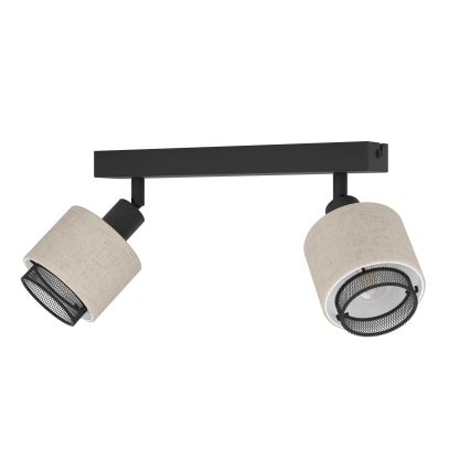 Eglo - Wandlamp 2xE14/40W/230V zwart/beige