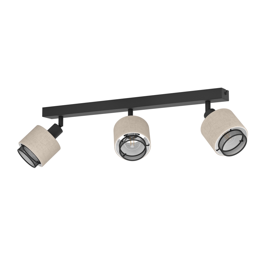 Eglo - Applique murale 3xE14/40W/230V noir/beige