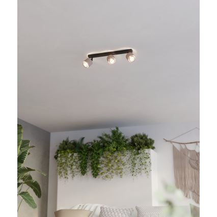 Eglo - Wandlamp 3xE14/40W/230V zwart/beige