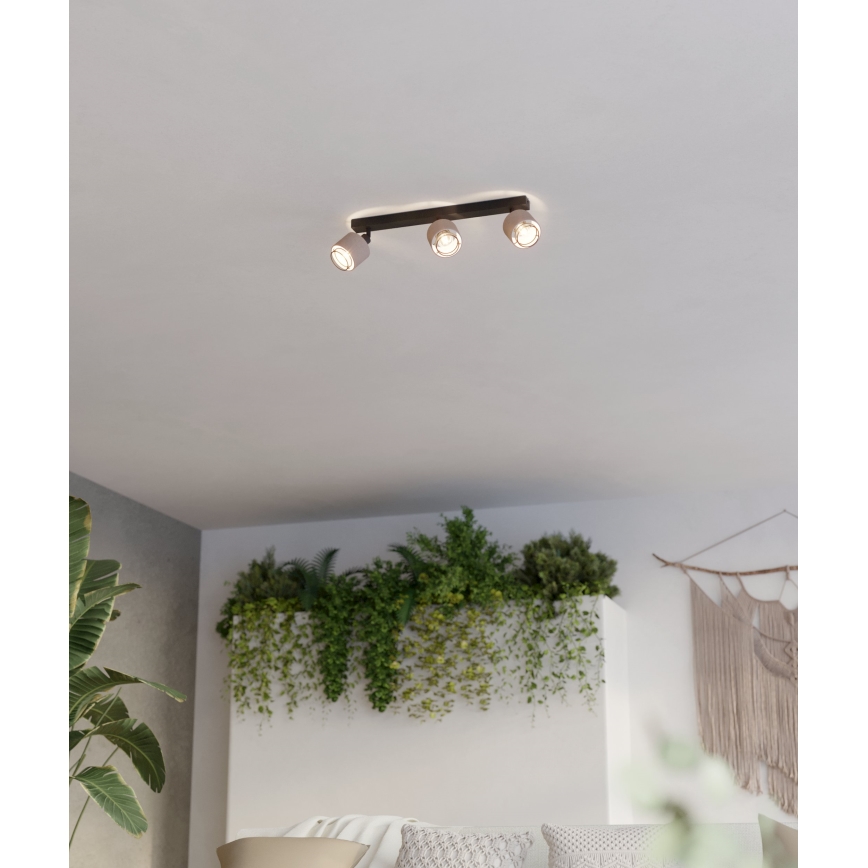 Eglo - Wandlamp 3xE14/40W/230V zwart/beige