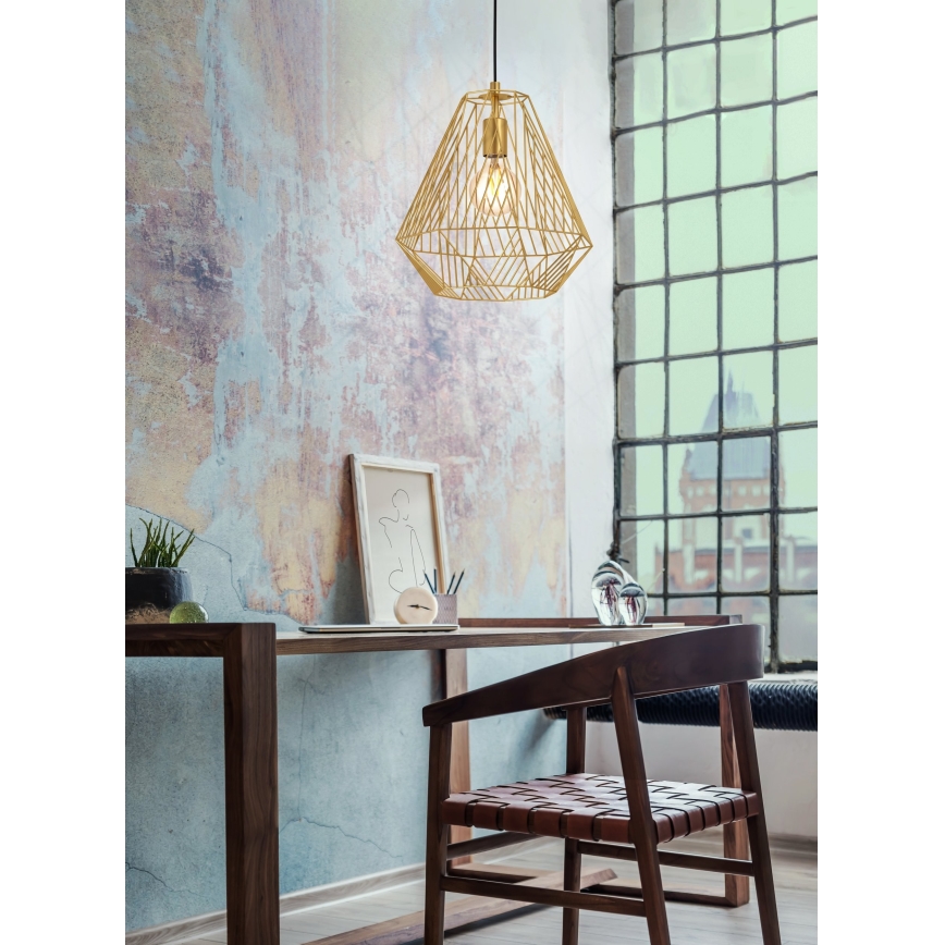 Eglo - Suspension filaire 1xE27/40W/230V dorée