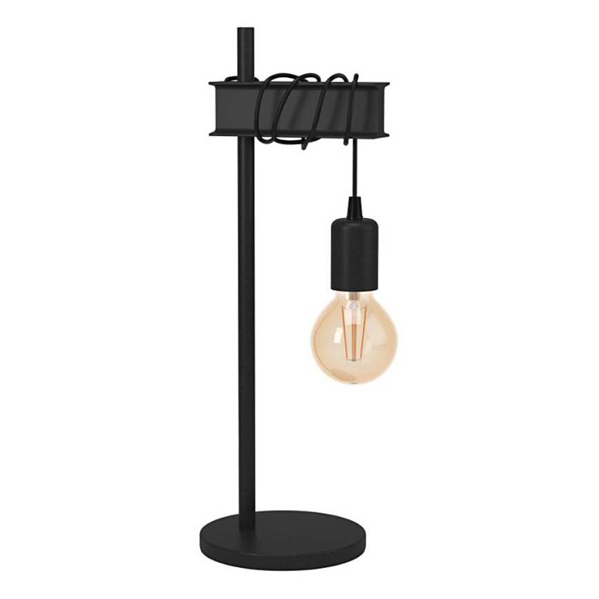 Eglo 43714 - Lampe de table TOWNSHEND 1xE27/10W/230V noire