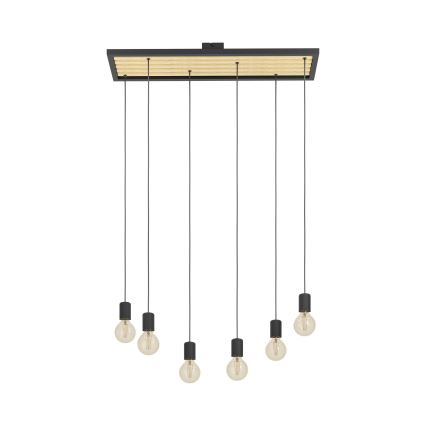 Eglo - Hanglamp aan een koord 6xE27/40W/230V
