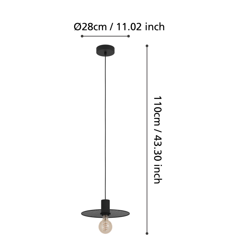 Eglo - Suspension filaire 1xE27/40W/230V