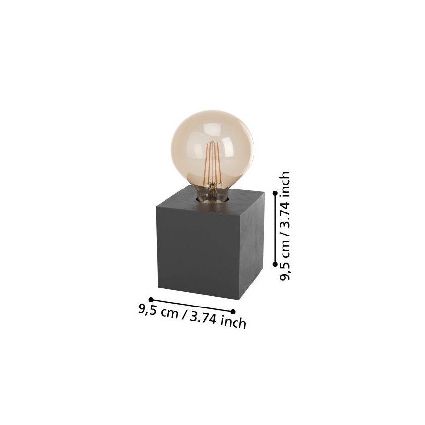 Eglo - Lampe de table 1xE27/40W/230V anthracite