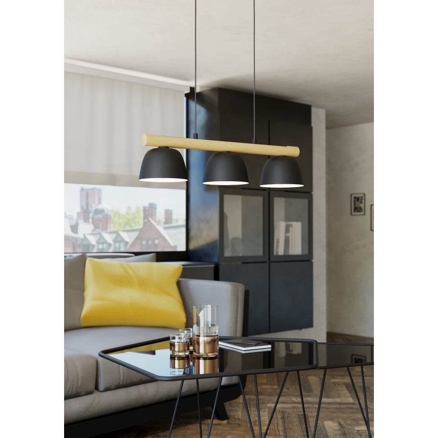 Eglo - Hanglamp aan een koord 3xE27/40W/230V
