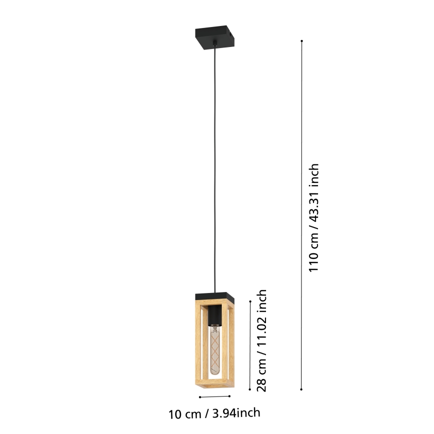 Eglo - Hanglamp aan kabel 1xE27/40W/230V