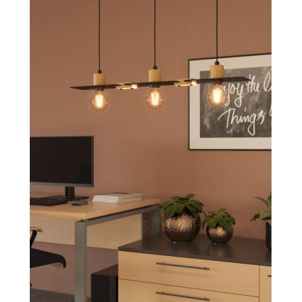 Eglo - Hanglamp aan een koord 3xE27/40W/230V