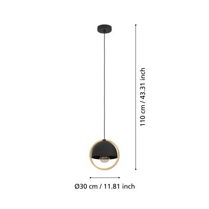 Eglo - Suspension filaire 1xE27/40W/230V