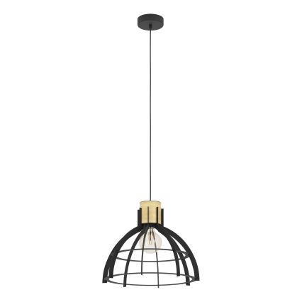 Eglo - Hanglamp aan een koord 1xE27/40W/230V zwart