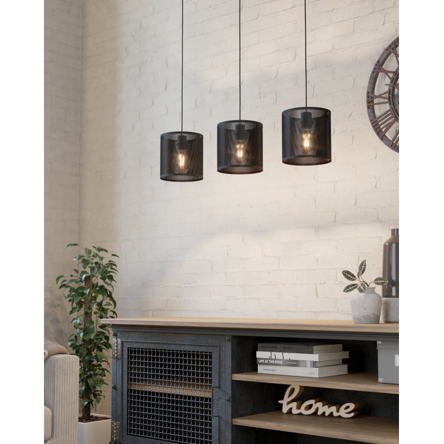 Eglo - Hanglamp aan een koord 3xE27/40W/230V