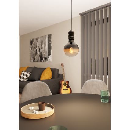 Eglo - Hanglamp aan kabel 1xE27/40W/230V zwart