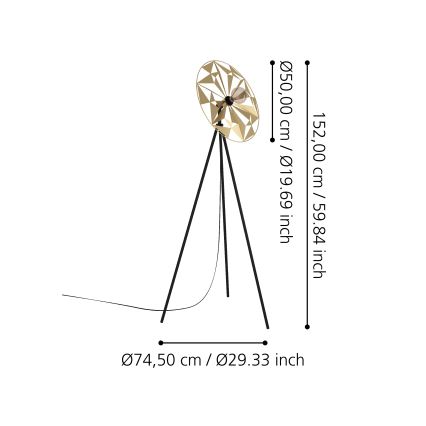 Eglo - Lampadaire 1xE27/40W/230V