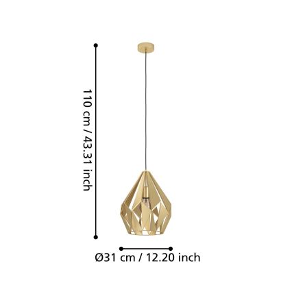 Eglo - Suspension filaire 1xE27/60W/230V d. 31 cm