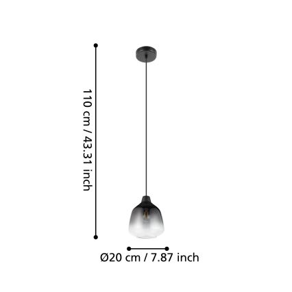 Eglo - Hanglamp aan een koord 1xE27/40W/230V