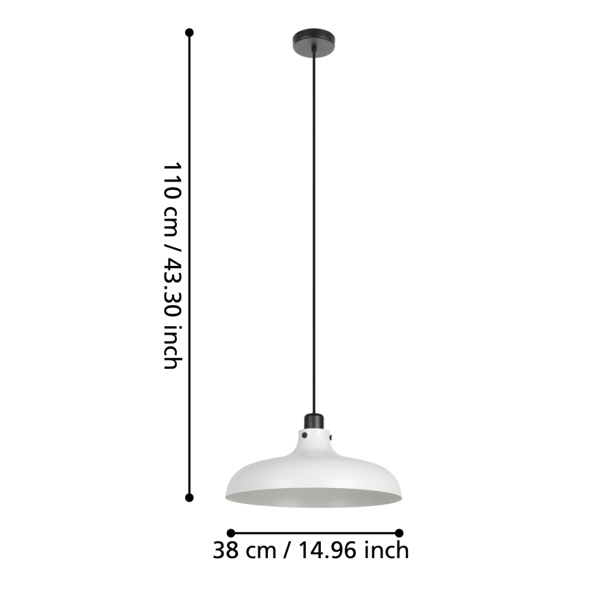 Eglo - Hanglamp aan een koord 1xE27/40W/230V