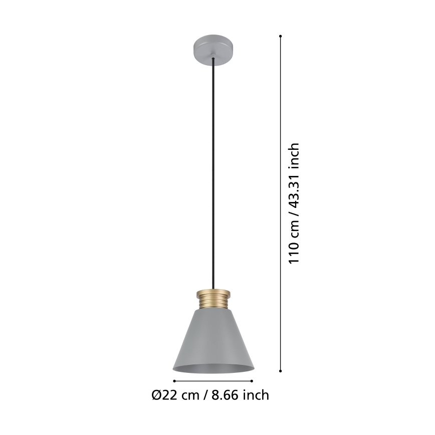 Eglo - Hanglamp aan een koord 1xE27/40W/230V