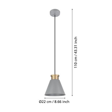 Eglo - Suspension filaire 1xE27/40W/230V