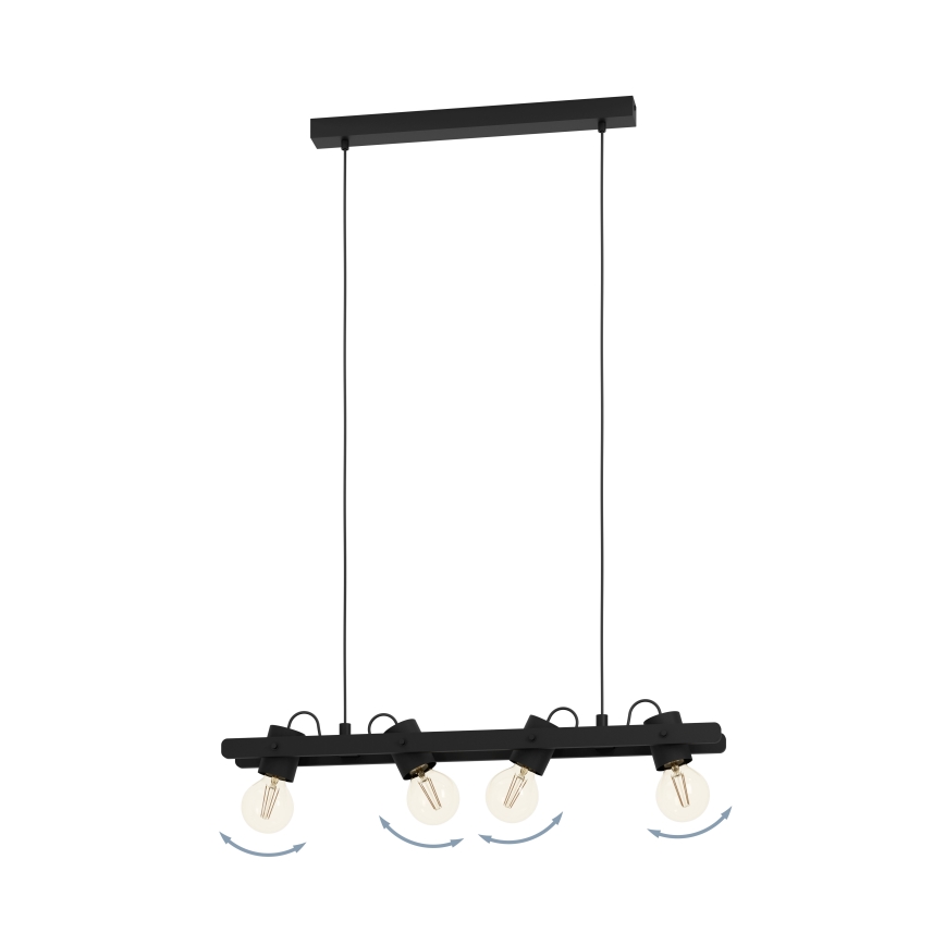 Eglo - Hanglamp aan een koord 4xE27/15W/230V