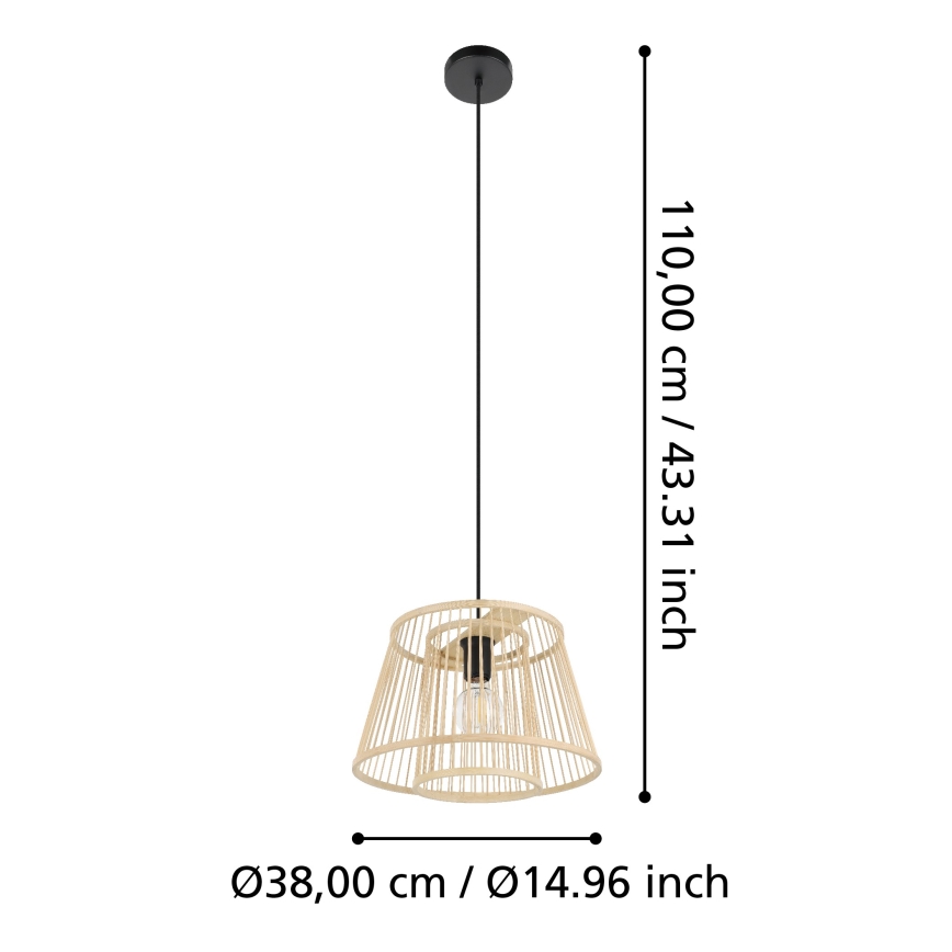 Eglo 43852 - Suspension filaire HYKEHAM 1xE27/40W/230V