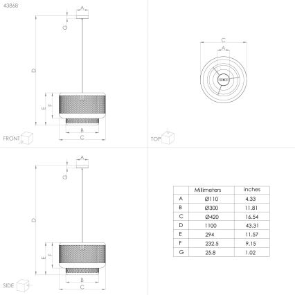 Eglo - Suspension filaire 1xE27/40W/230V