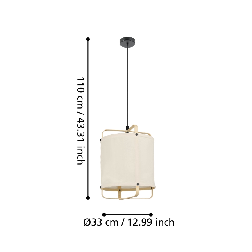 Eglo - Hanglamp aan een koord 1xE27/40W/230V