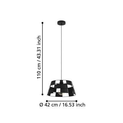 Eglo - Hanglamp aan een koord 1xE27/40W/230V