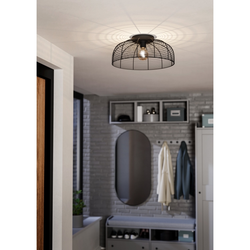 Eglo - Plafondlamp 1xE27/40W/230V zwart
