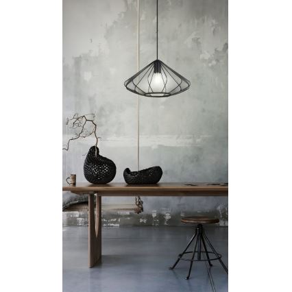 Eglo - Hanglamp aan een koord 1xE27/40W/230V diameter 42,5 cm zwart