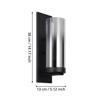 Eglo - Wandlamp 1xE27/40W/230V zwart