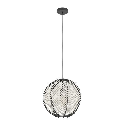 Eglo - Hanglamp aan een koord 1xE27/40W/230V diameter 40 cm wit/zwart