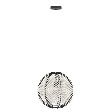 Eglo - Hanglamp aan een koord 1xE27/40W/230V diameter 40 cm wit/zwart