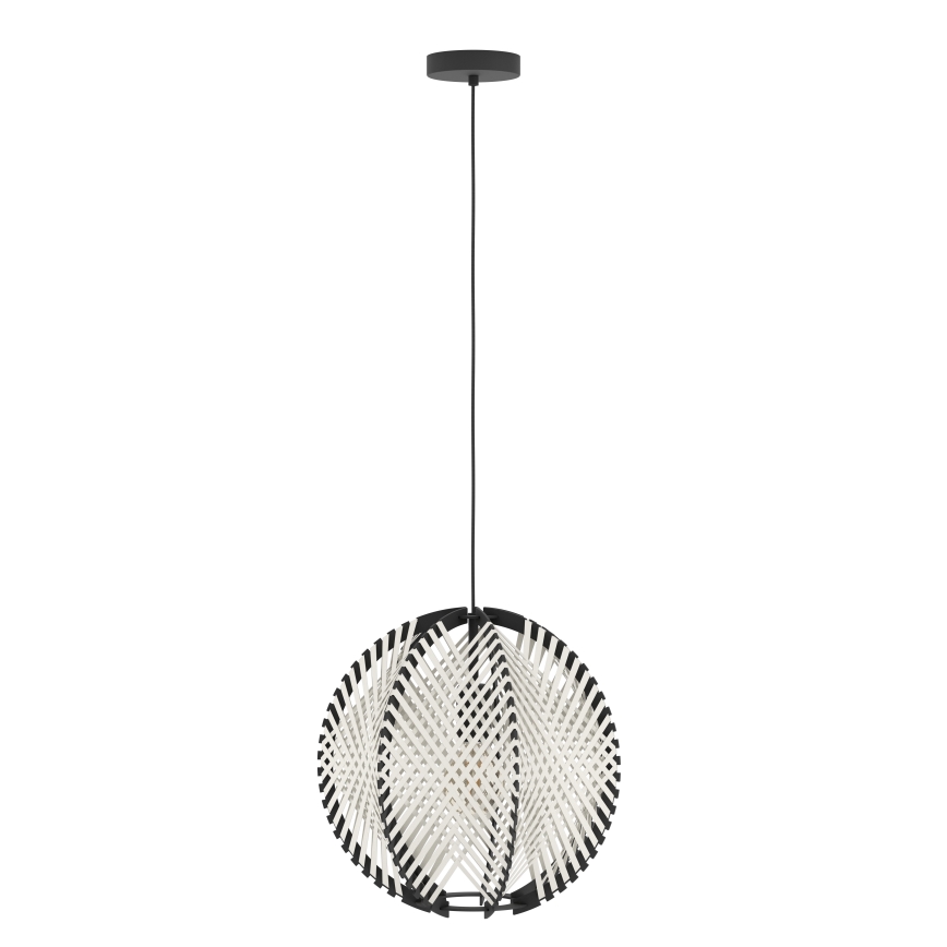 Eglo - Hanglamp aan een koord 1xE27/40W/230V diameter 40 cm wit/zwart