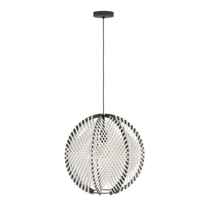 Eglo - Hanglamp aan een koord 1xE27/40W/230V diameter 48 cm wit/zwart